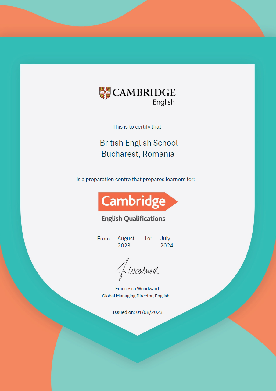 Certificat Cambridge English Preparation Centre