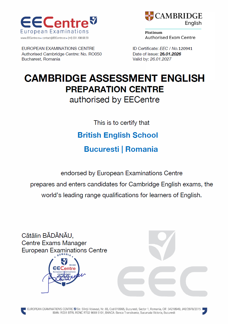 Certificat EECentre Centru Autorizat